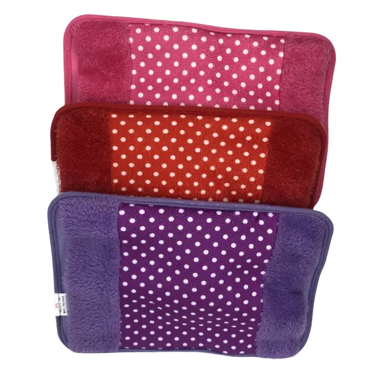 OEM Rechargeable Hand Warmers Electric Hot Water Bag with Cover Box Printing Logo