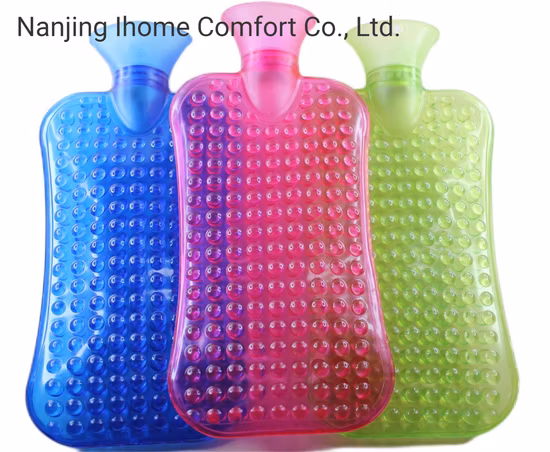 CE ISO 高級ファーカバー、英国標準ネックロング PVC 湯たんぽバッグ付きマッサージ用